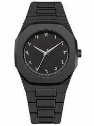 Black Arabic Stainless Steel Aura Watch